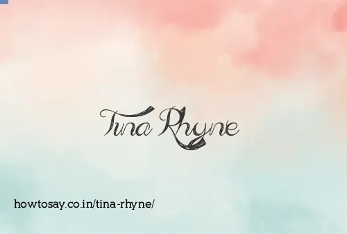 Tina Rhyne