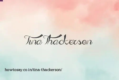 Tina Thackerson