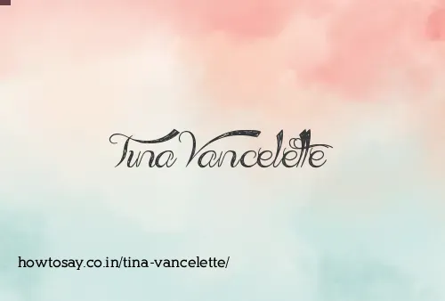 Tina Vancelette