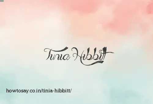 Tinia Hibbitt