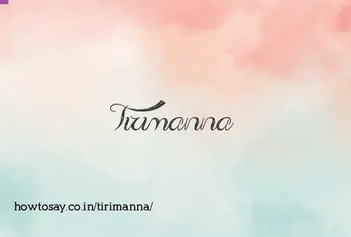 Tirimanna