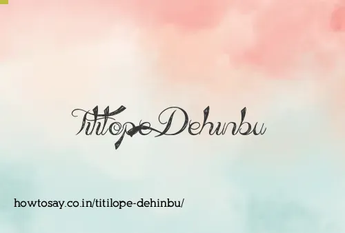 Titilope Dehinbu