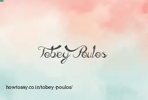 Tobey Poulos