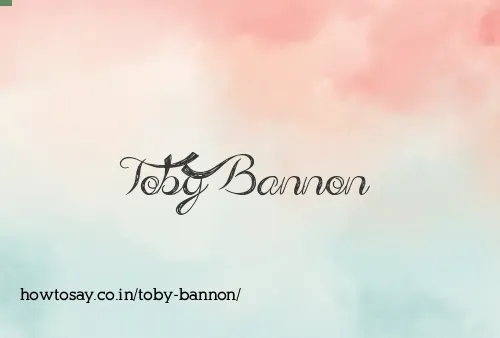 Toby Bannon
