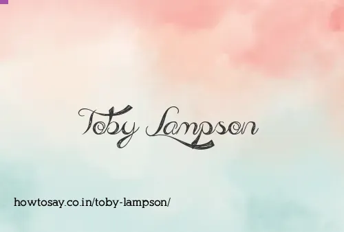 Toby Lampson
