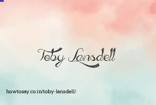 Toby Lansdell