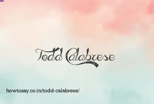 Todd Calabrese