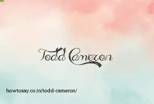 Todd Cameron