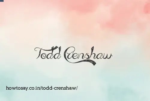 Todd Crenshaw