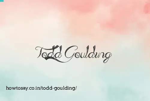 Todd Goulding
