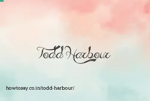 Todd Harbour