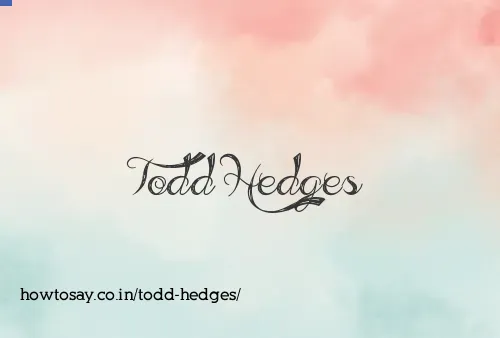 Todd Hedges