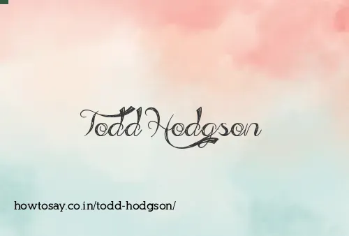 Todd Hodgson