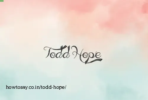 Todd Hope