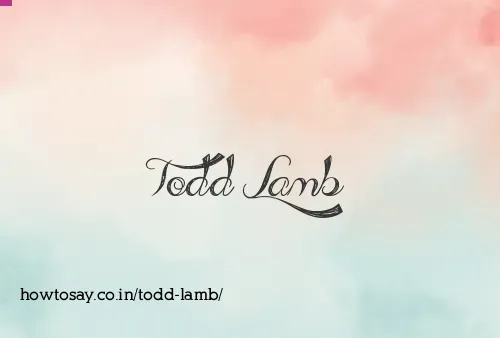 Todd Lamb