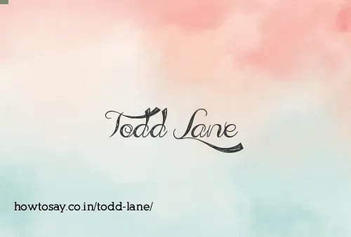 Todd Lane