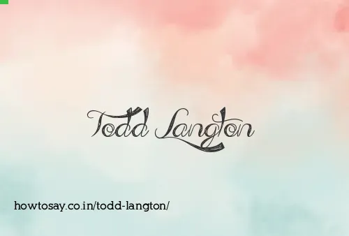 Todd Langton