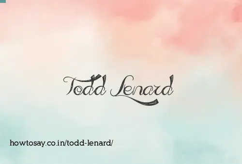 Todd Lenard