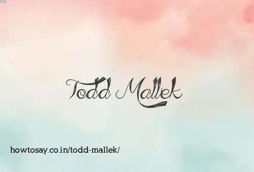 Todd Mallek