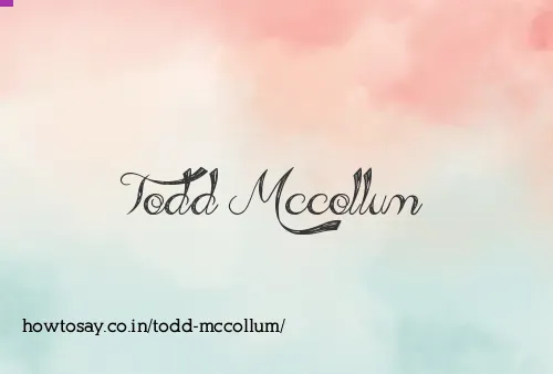 Todd Mccollum