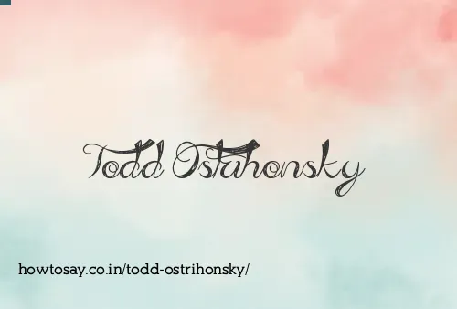 Todd Ostrihonsky