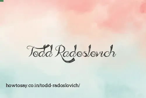 Todd Radoslovich