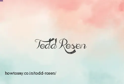 Todd Rosen