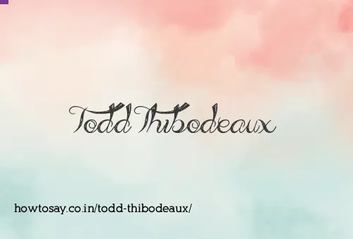 Todd Thibodeaux