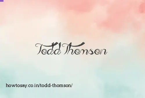 Todd Thomson