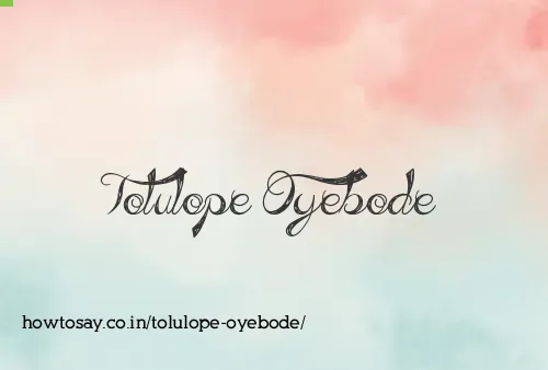 Tolulope Oyebode