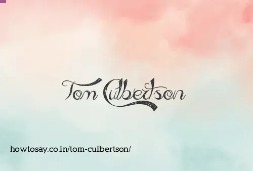 Tom Culbertson