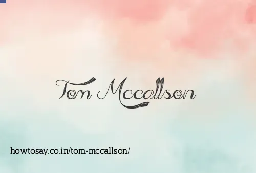 Tom Mccallson