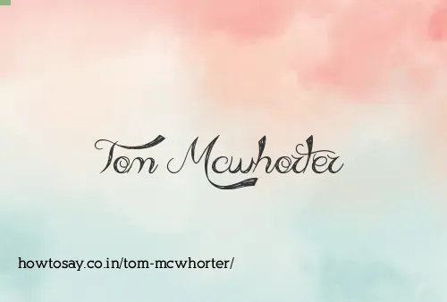 Tom Mcwhorter