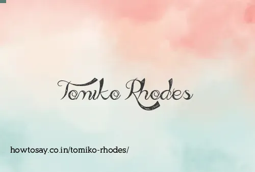 Tomiko Rhodes