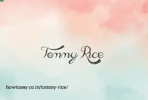 Tommy Rice