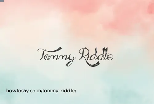 Tommy Riddle