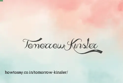 Tomorrow Kinsler