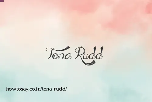 Tona Rudd