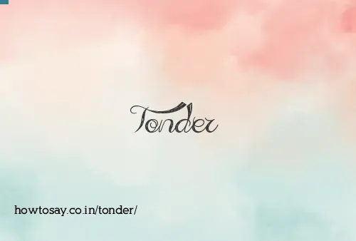 Tonder