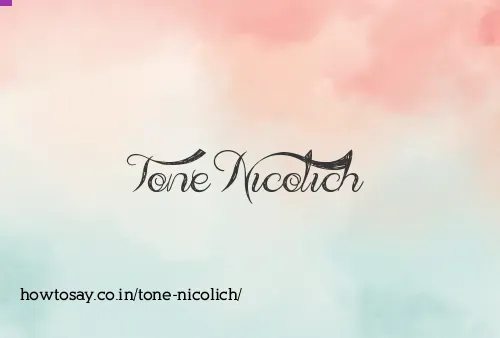 Tone Nicolich