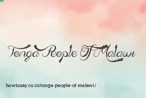 Tonga People Of Malawi