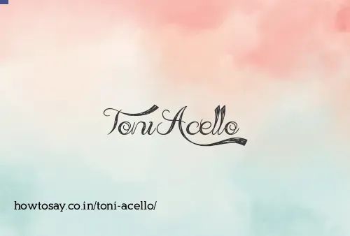Toni Acello