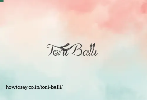 Toni Balli