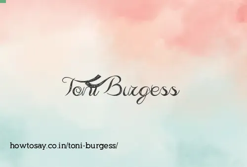 Toni Burgess