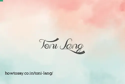 Toni Lang