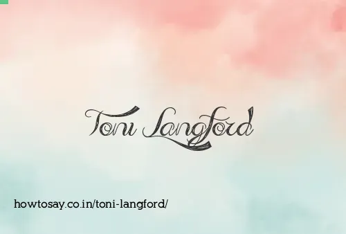 Toni Langford