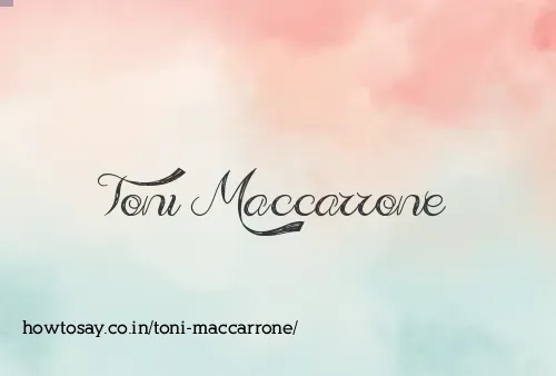 Toni Maccarrone
