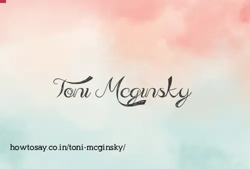 Toni Mcginsky