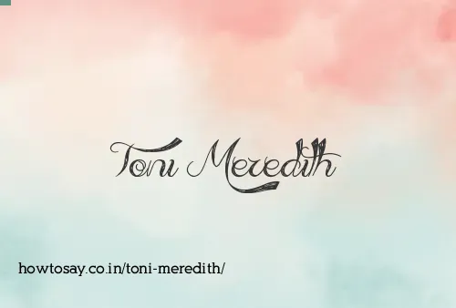 Toni Meredith
