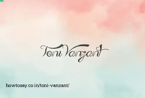 Toni Vanzant